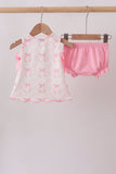 Pink Bow Print Bloomer Set - Aaria Tees Aaria Tees