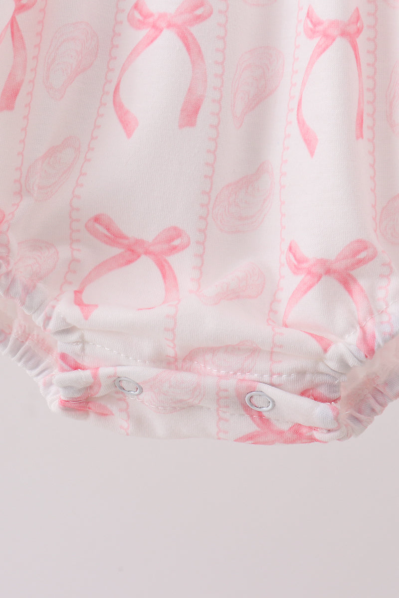 Pink Bow Print Bubble - Aaria Tees Aaria Tees