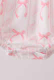 Pink Bow Print Bubble - Aaria Tees Aaria Tees