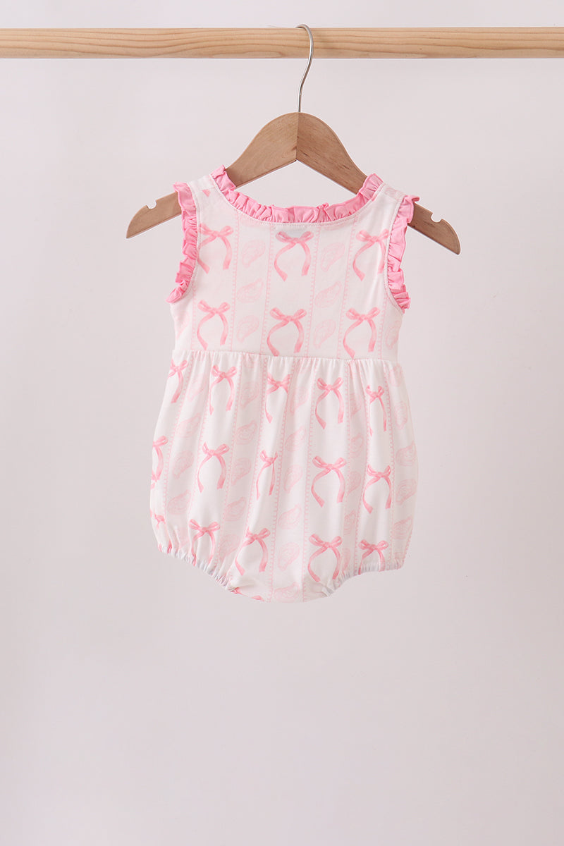 Pink Bow Print Bubble - Aaria Tees Aaria Tees