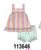Rainbow Stripe Bloomer Set Aaria Tees