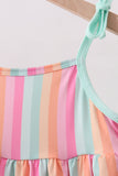 Rainbow Stripe Ruffle Set - Aaria Tees Aaria Tees