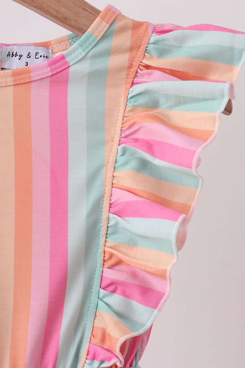 Rainbow Stripe Jumpsuit - Aaria Tees Aaria Tees