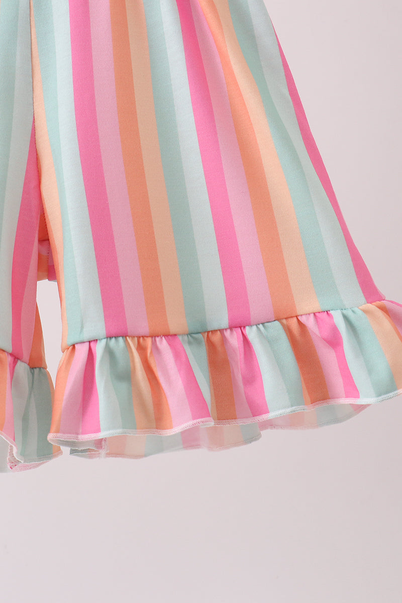 Rainbow Stripe Jumpsuit - Aaria Tees Aaria Tees