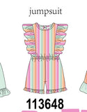Rainbow Stripe Jumpsuit Aaria Tees