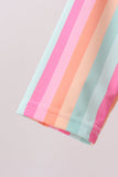 Rainbow Stripe UPF Rashguard Set - Aaria Tees Aaria Tees