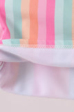 Rainbow Stripe UPF Rashguard Set - Aaria Tees Aaria Tees