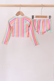 Rainbow Stripe UPF Rashguard Set - Aaria Tees Aaria Tees