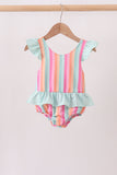 Rainbow Stripe UPF Swim One-Piece - Aaria Tees Aaria Tees