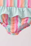 Rainbow Stripe UPF Swim One-Piece - Aaria Tees Aaria Tees