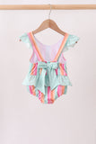 Rainbow Stripe UPF Swim One-Piece - Aaria Tees Aaria Tees