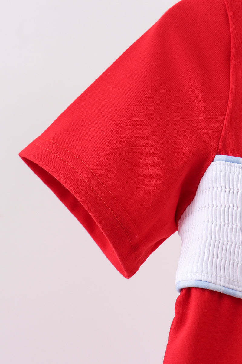 Red School Bus Smocked top - Aaria Tees Aaria Tees
