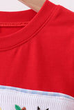 Red School Bus Smocked top - Aaria Tees Aaria Tees