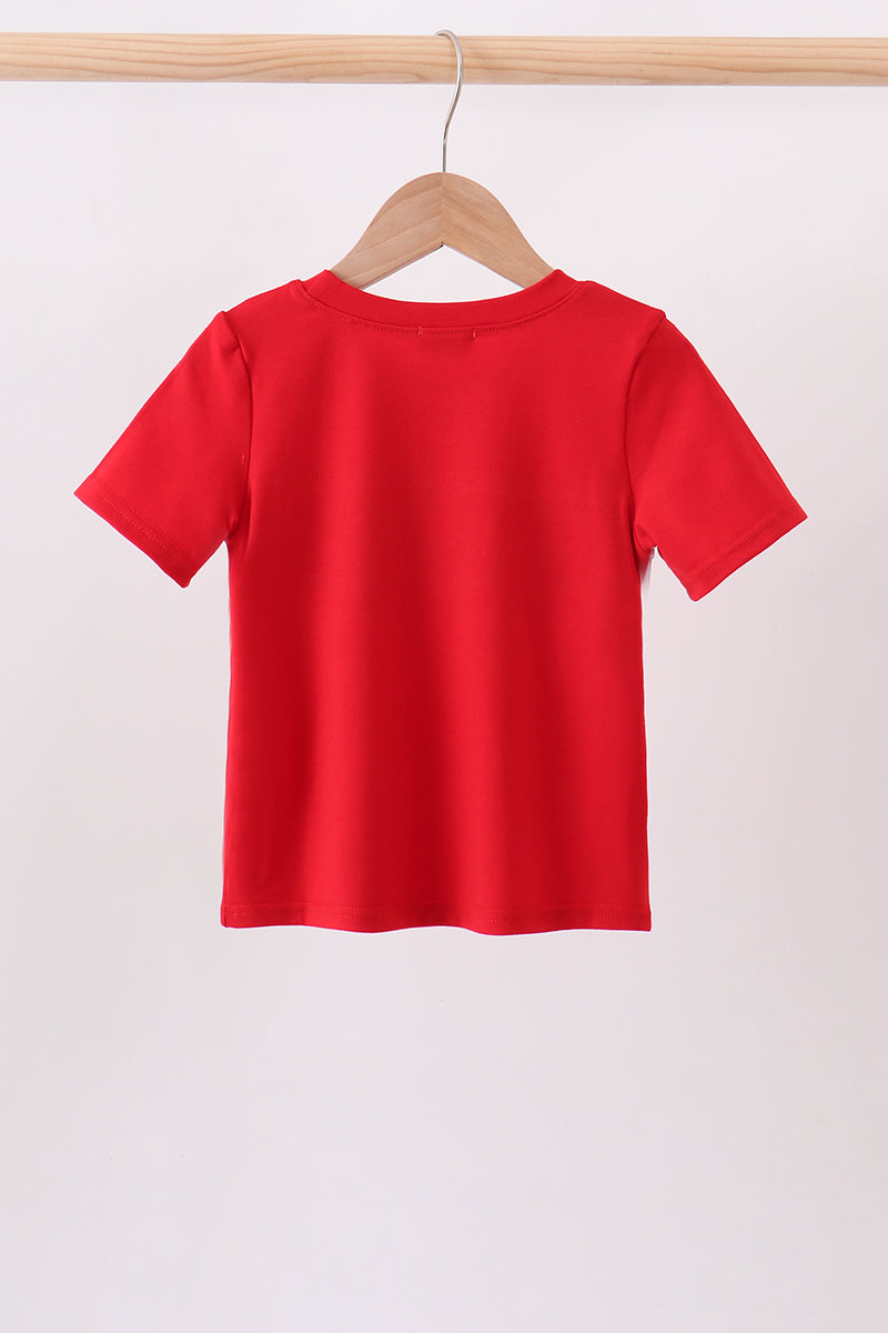 Red School Bus Smocked top - Aaria Tees Aaria Tees