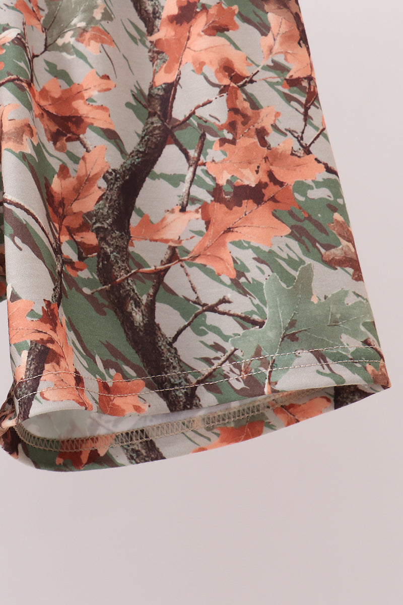 Camo Wildlife Embroidered Shorts Set - Aaria Tees Aaria Tees