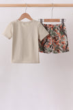 Camo Wildlife Embroidered Shorts Set - Aaria Tees Aaria Tees