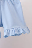 Red Apple Applique Ruffle Shorts Set Aaria Tees