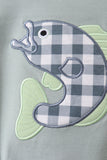 Green Fish Applique Bubble - Aaria Tees Aaria Tees