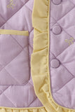 Purple corduroy bow embroidery ruffle jacket - Aaria Tees Aaria Tees