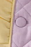 Purple corduroy bow embroidery ruffle jacket - Aaria Tees Aaria Tees