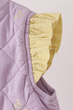 Purple corduroy bow embroidery ruffle vest - Aaria Tees Aaria Tees