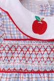 Blue Apple Smocked Plaid Bubble Aaria Tees