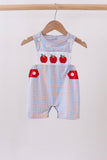 Blue Apple Embroidered Plaid Jon Jon Aaria Tees