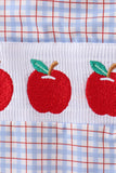 Blue Apple Embroidered Plaid Jon Jon Aaria Tees