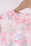 Pink floral jogger set Aaria Tees