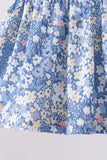 Blue Floral Print Bloomer Set - Aaria Tees Aaria Tees