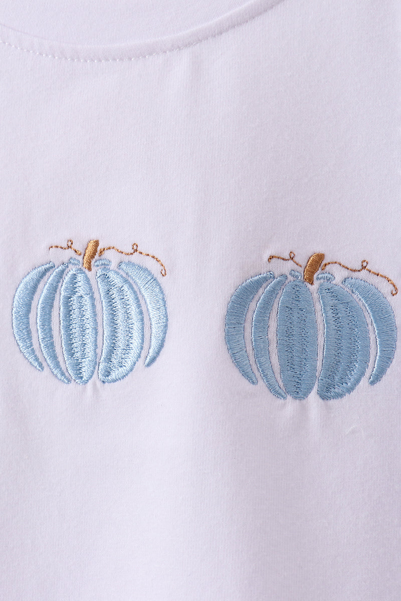 Blue Pumpkin Embroidered Gingham Shorts Set - Aaria Tees Aaria Tees