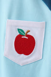 Teal Apple Embroidered Top - Aaria Tees Aaria Tees