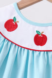 Blue Apple Embroidered Pants Set - Aaria Tees Aaria Tees