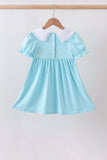 Blue Apple Smocked Lace Dress Aaria Tees