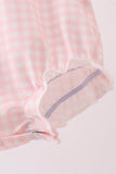 Pink Jack-O-Lantern  Applique Bow Bubble Aaria Tees