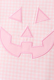 Pink Jack-O-Lantern  Applique Ruffle Shorts Set Aaria Tees