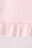 Pink Jack-O-Lantern  Applique Ruffle Shorts Set Aaria Tees