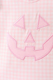 Pink Jack-O-Lantern  Applique Ruffle Bloomer Set Aaria Tees