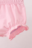 Pink Jack-O-Lantern  Applique Ruffle Bloomer Set Aaria Tees