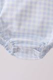 Blue Jack-O-Lantern  Applique Bubble Aaria Tees