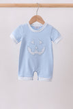 Blue Jack-O-Lantern  Applique Romper Aaria Tees
