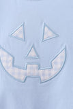 Blue Jack-O-Lantern  Applique Romper Aaria Tees