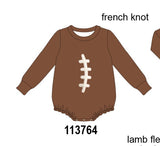 Brown Football French Knot Bubble Aaria Tees
