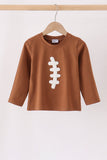 Brown Football French Knot Top - Aaria Tees Aaria Tees