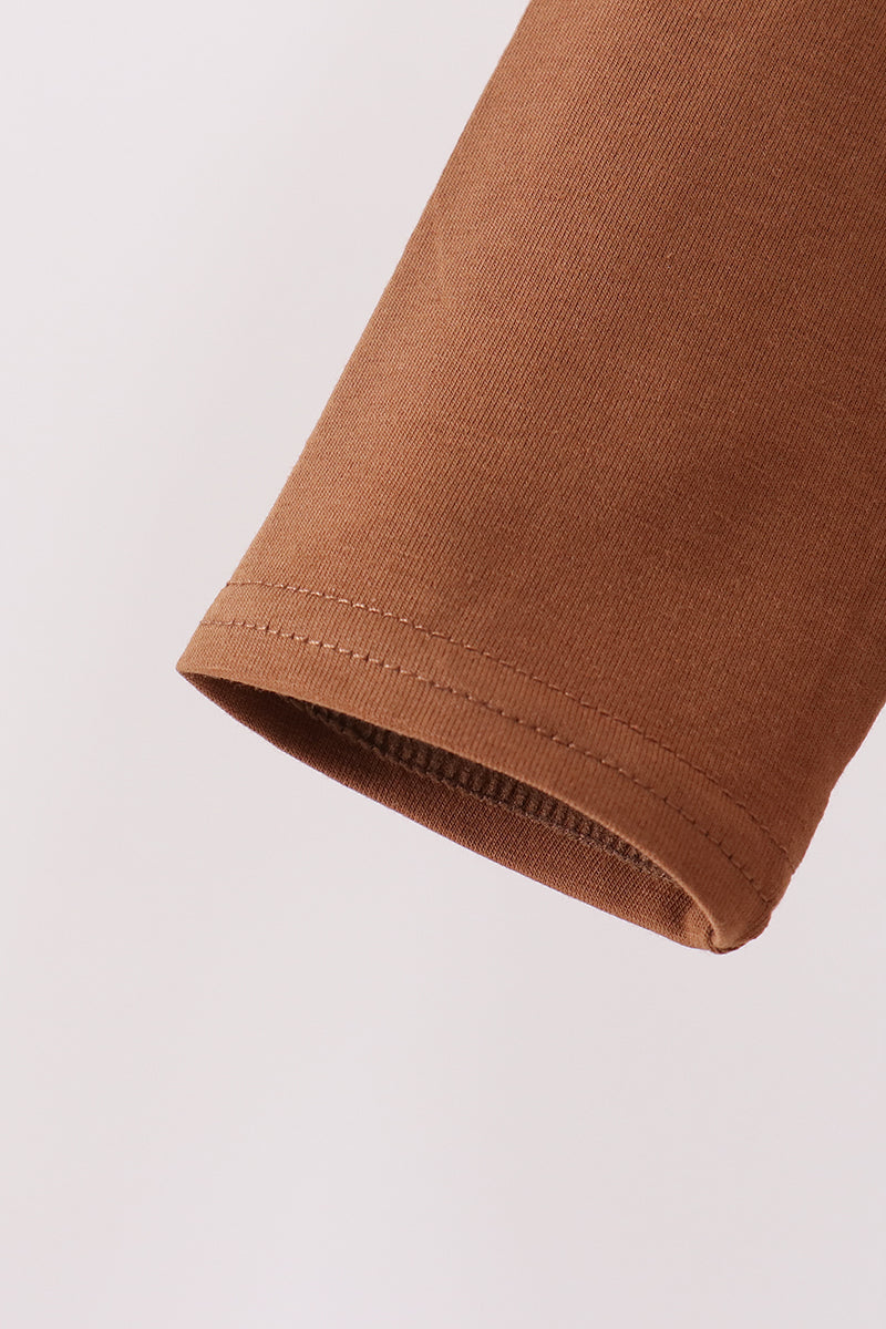 Brown Football French Knot Top - Aaria Tees Aaria Tees