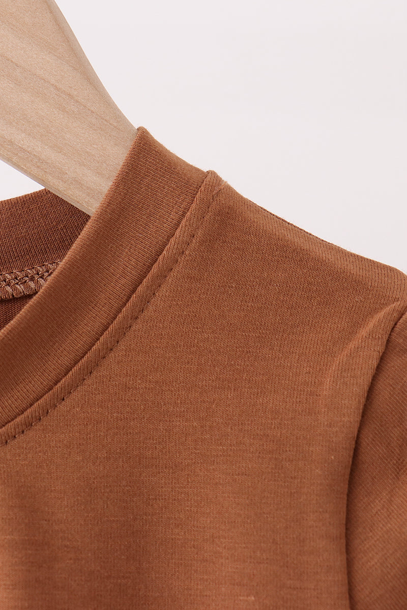 Brown Football French Knot Top - Aaria Tees Aaria Tees