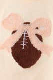 Cream Football French Knot Ruffle Dress - Aaria Tees Aaria Tees