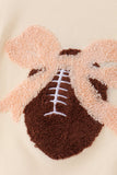 Cream Football French Knot Bubble - Aaria Tees Aaria Tees
