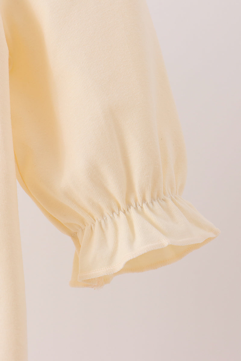 Cream Football French Knot Bubble - Aaria Tees Aaria Tees