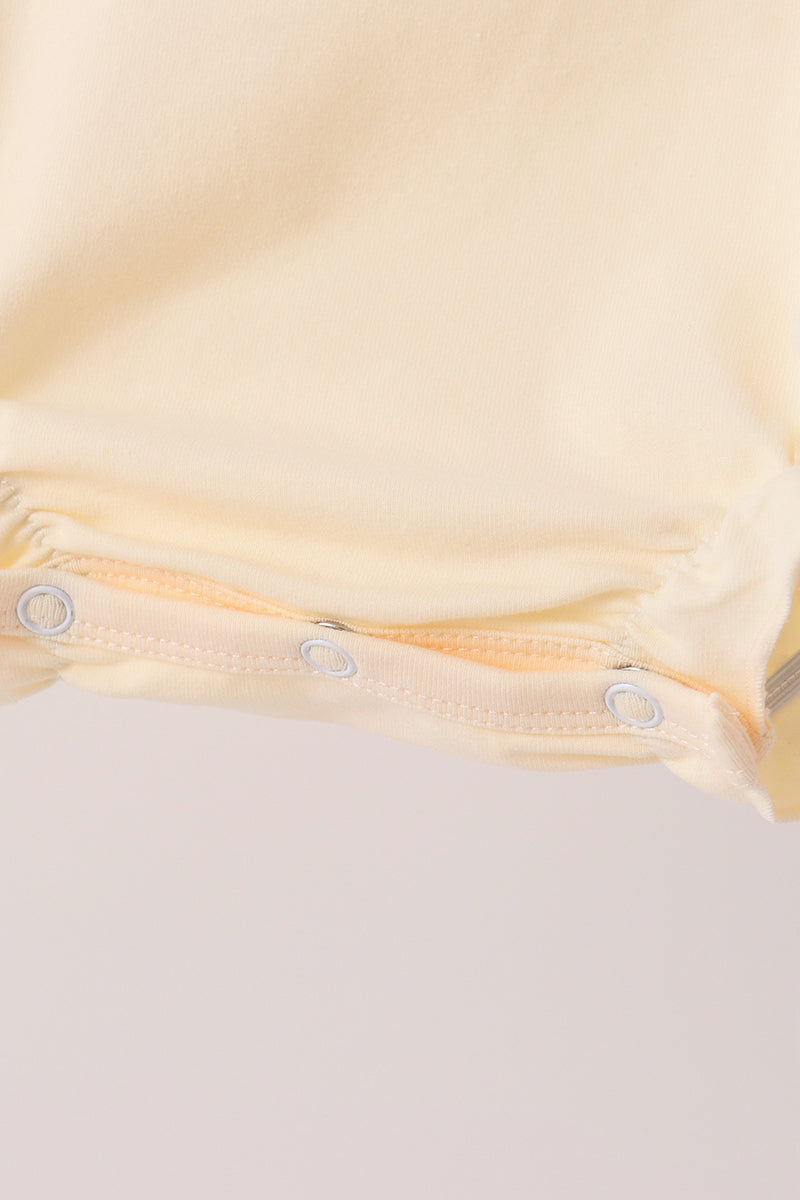 Cream Football French Knot Bubble - Aaria Tees Aaria Tees